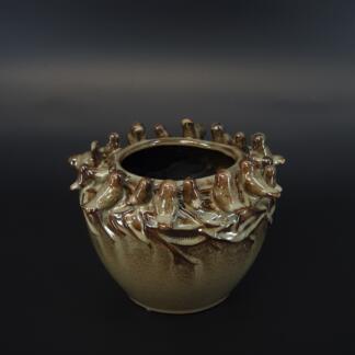 Porzellan-Vase mit Vogeldekoration