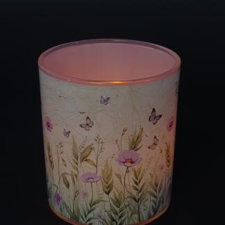 Windlicht mit Cosmea Dekor