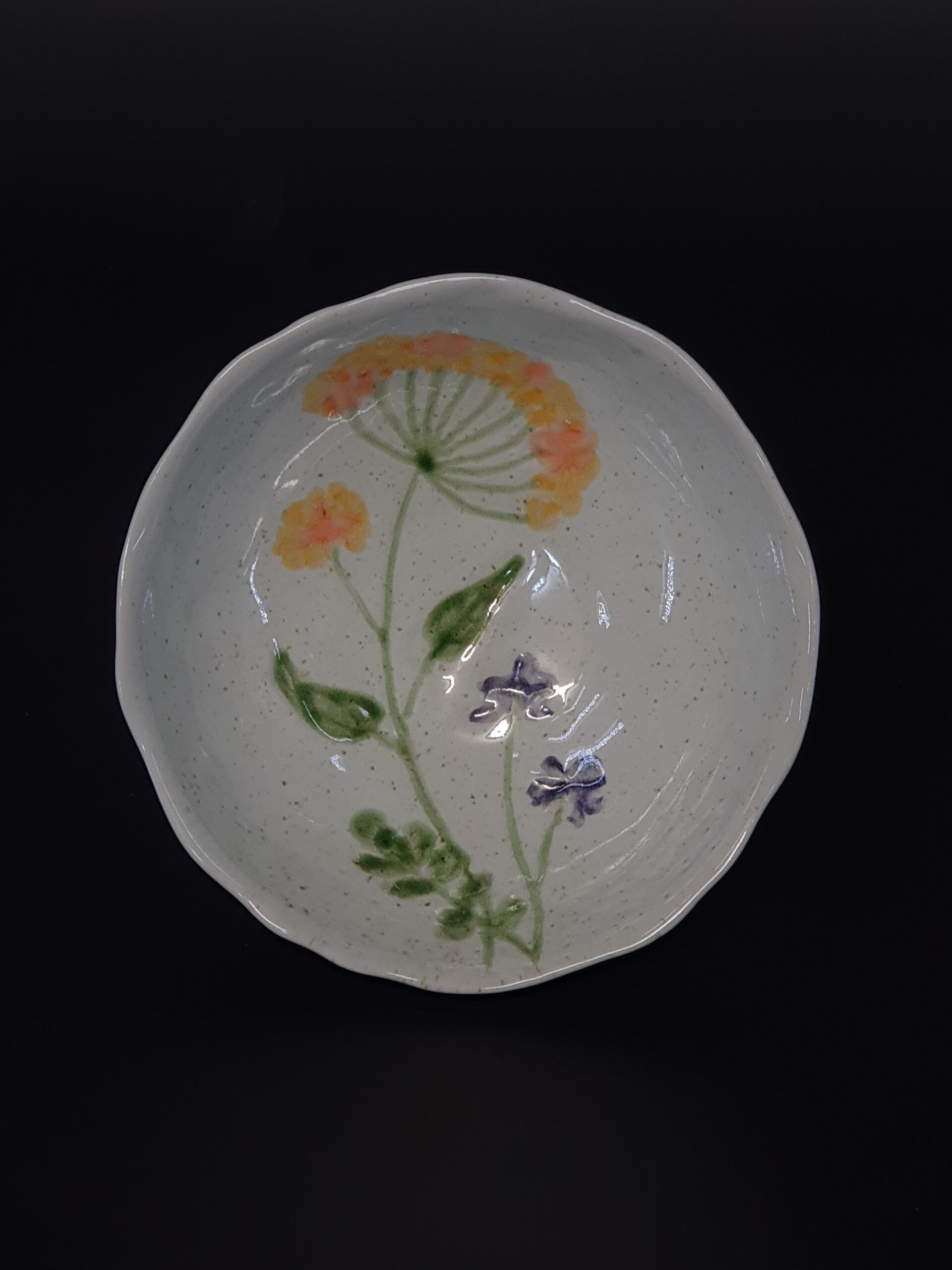 Keramik Müslischüssel mit Blütendekor