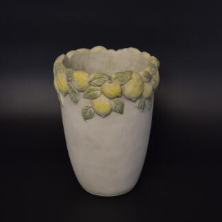 Mediterrane Vase mit Zitronen-Dekor